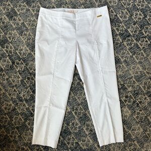 Tory Burch Callie Skinny Crop Pant in White size 12